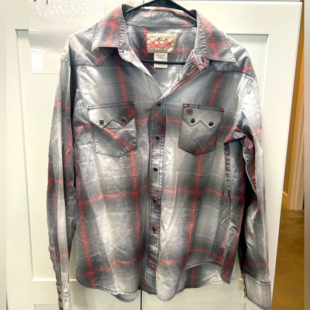 Junior Boys Big Kid WRANGLER button down Pearl Snap L